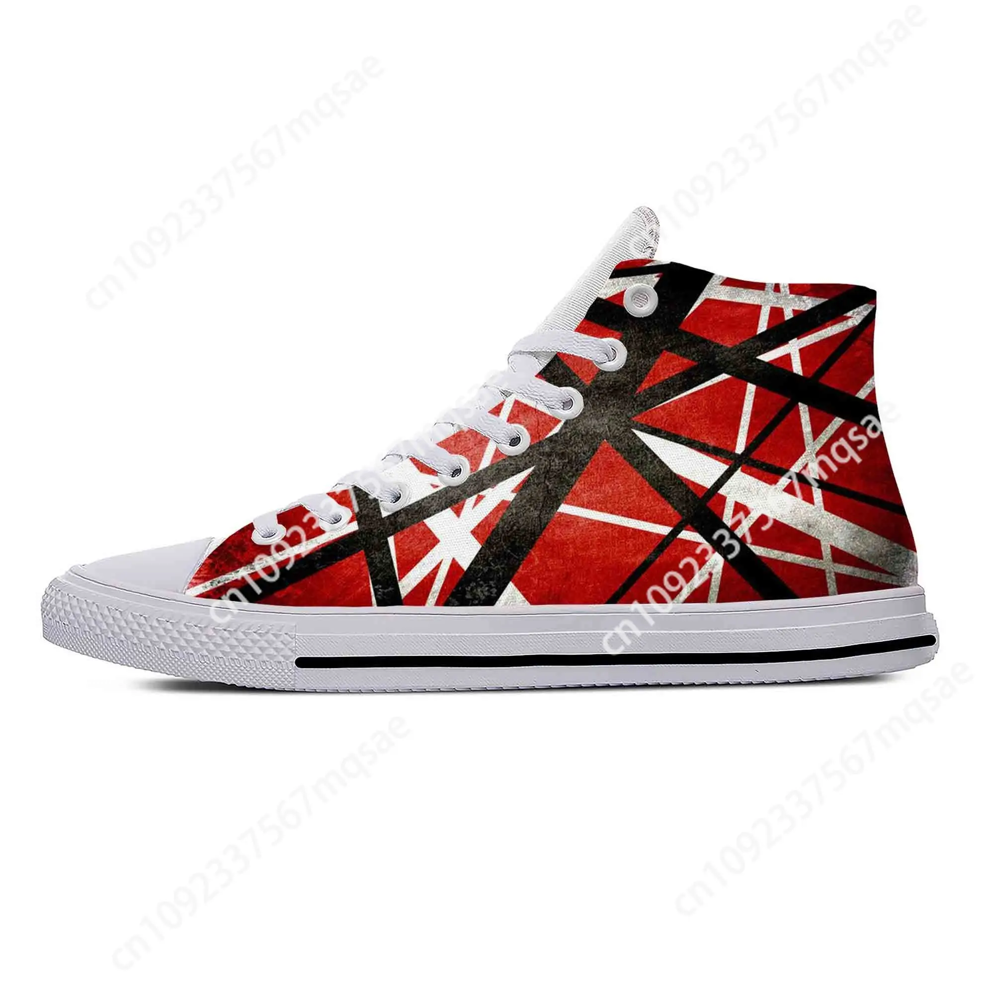 

Hot EVH 5150 Stripes Guitar Metal Rock Music Band Breathable High Top Casual Shoes Men Women Sneakers Lightweight Board Shoes