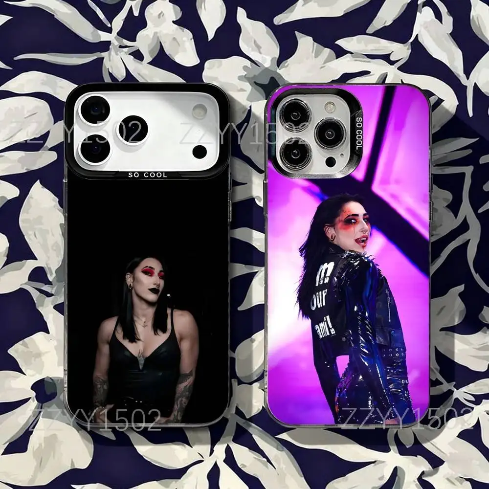 

W-WWE R-Rhea R-Ripley Woman Phone Case For iPhone 17,16,15,14,13,12,X,8,Pro,Max,Plus,SE4,Air,Mini HD Black IMD Matte
