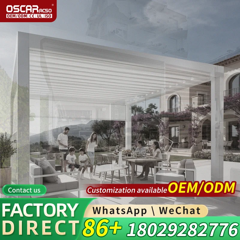 Patio Enclosure Exterior Backyard Aluminum Prefabricated Winter Garden Greenhouse Outdoor Prefab Sun Glass House Pergola Villa Y