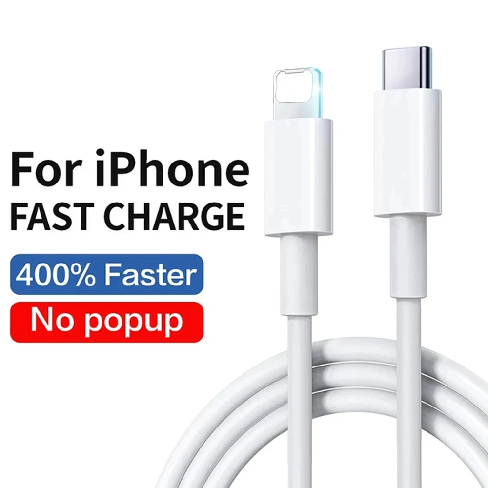 Kabel USB C do 8-pinowego kabla do szybkiej ładowarki telefonu Przewód ładujący typu C kompatybilny z iPhone 14 13 13 Pro Max 12 12 Pro Max