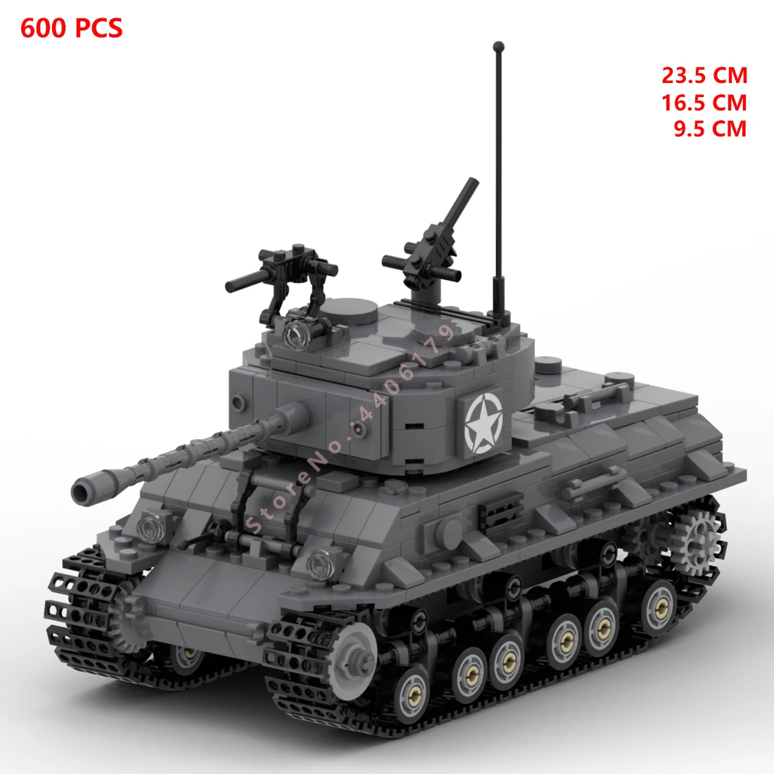 

hot military WW2 vehicles UK army M4 Sherman “Firefly Medium Tank NA war equipment Building Blocks weapon model bricks toys gift