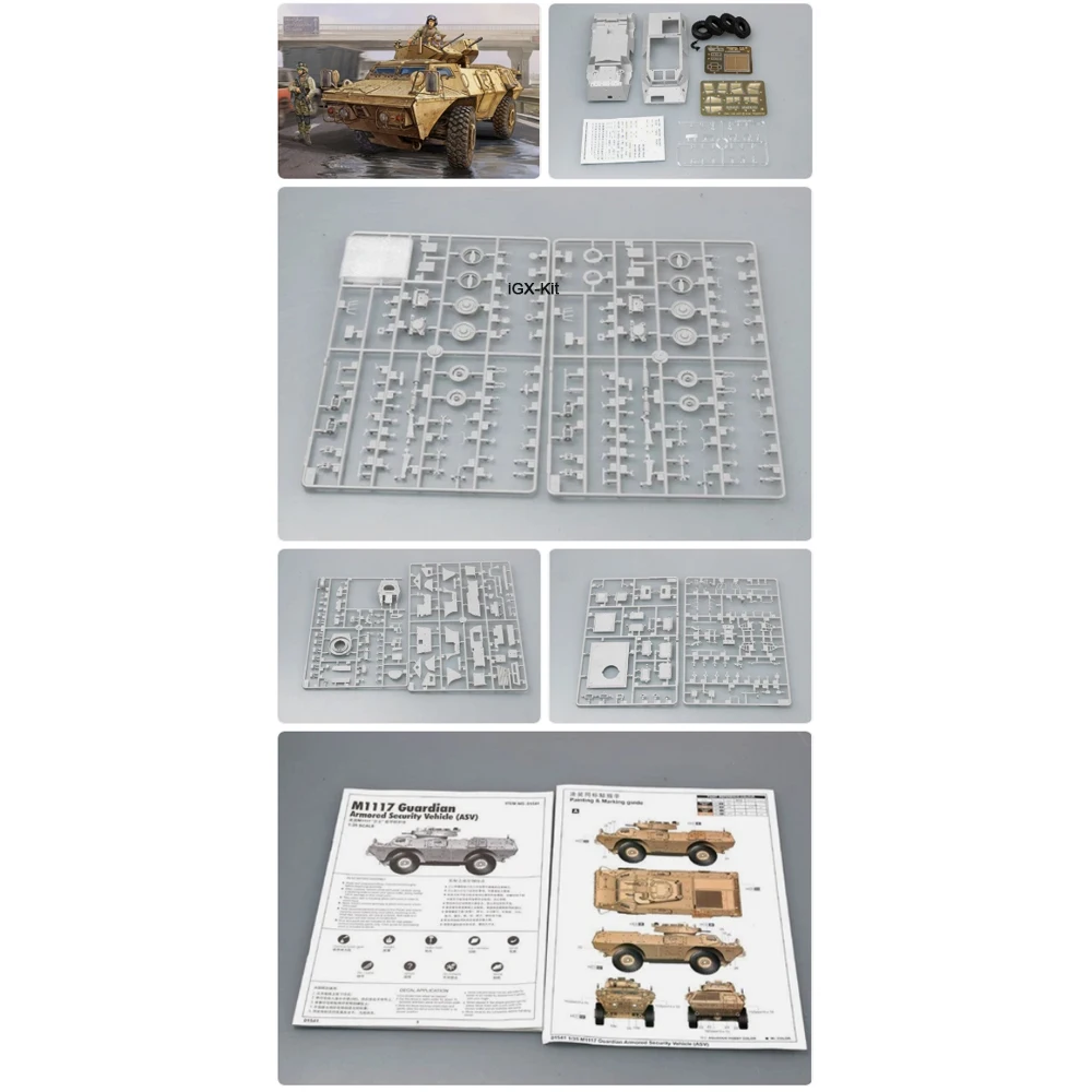 Trumpeter 01541 1/35 Scale US M1117 Defender Armored Protected Vehicle Car Military Gift Plastic Assembly Building Model Kit
