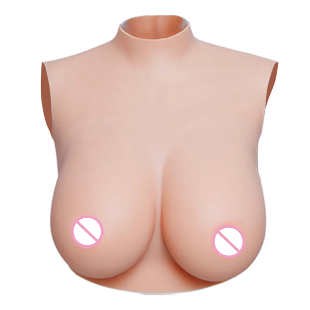 FLCOSLY Silicone Breast Forms Fake Artificial Huge Boobs for Mastectomy Crossdresser Transvestite Sissy Drag Queen Cosplay Chest