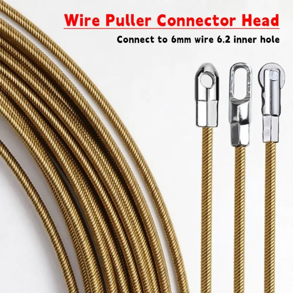 

Carbon Steel Wire Puller Connector Head Electrician Tools Connect To 6mm Wire Automatic Thread Guide Cable Puller Accessories