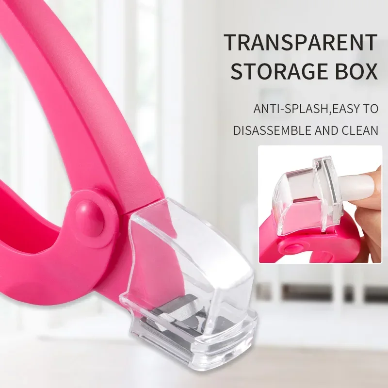 U Shaped Nail Clipper Acrylic Fake Nails Scissor Nail Tip Edge Cutter Trimmer Manicure with Sizer Precise Cutting Manicure Tools