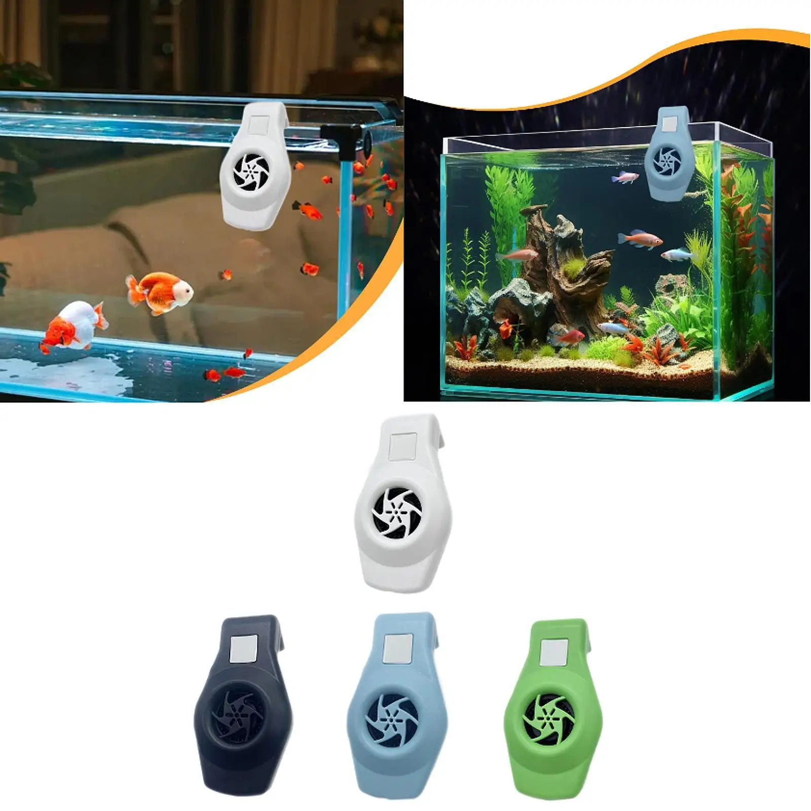 

Aquarium Chiller Aquarium Water Cooling Fan 2 Level Speed with Adjustable Clip Small Tank Fan for Fresh Water