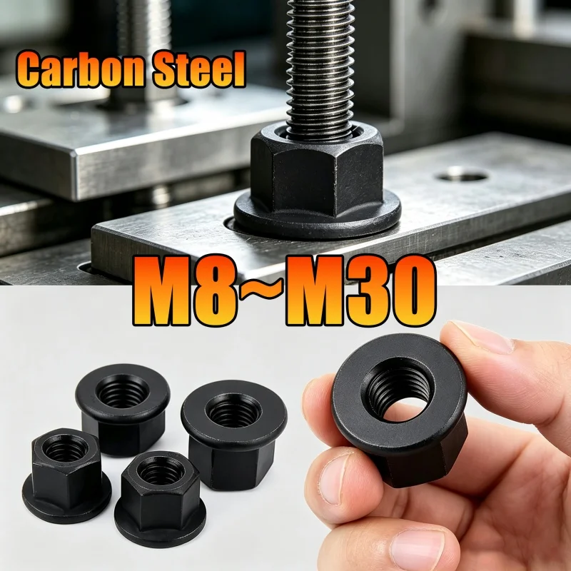 M8 M10 M12 M14 M16 M18 M20 To M30 Carbon Steel Flange Face Gasket Nut/Hexagon Enlarged High Pressure Plate Nut Thickened Nut
