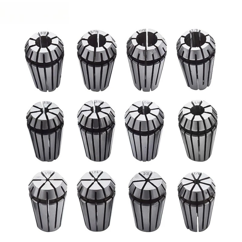 For  ER16-12PCS Collet Set, Spring Chuck 1/32-3/8 Chuck 12PCS