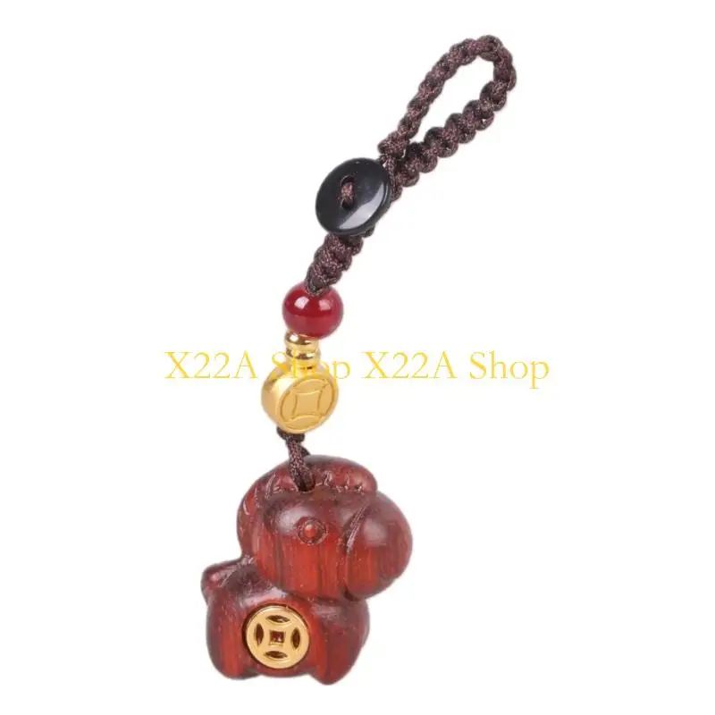 Unique Exquisite Crafted Wooden Horse Zodiacal Keychain For Car Keys And Phone Accessories Symbolizing Courage And