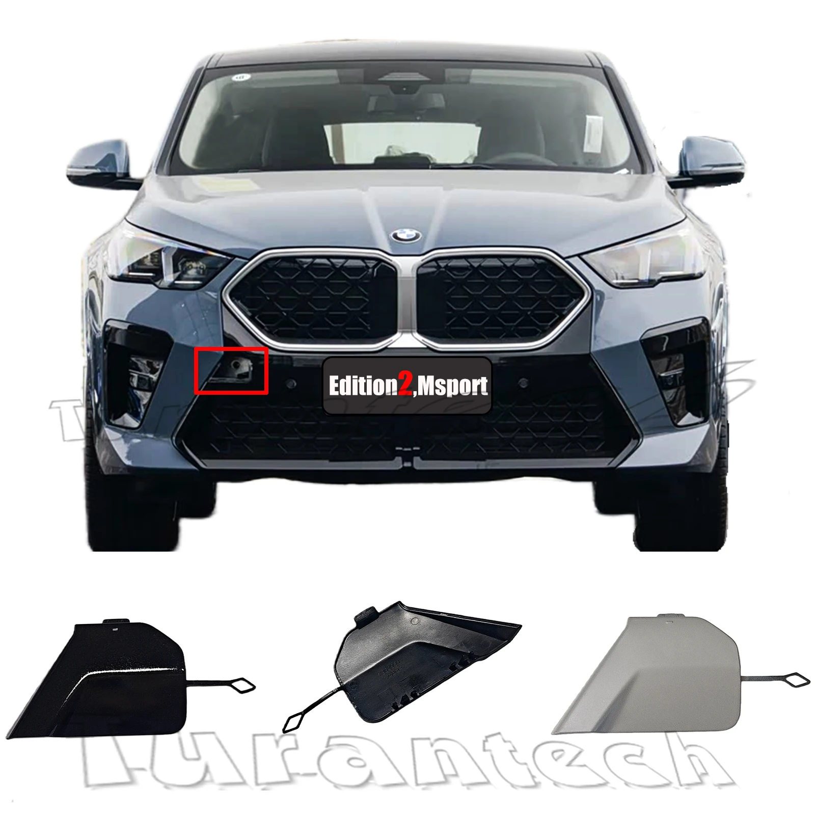 24-26年式-bmw-x2-ix2-u10-sac対応-フロント牽引フックカバー-16i-18d-18i-20i-20dx-20ix-25i-m35ix-xdrive30-edrive20-バンパーフックアイキャップ