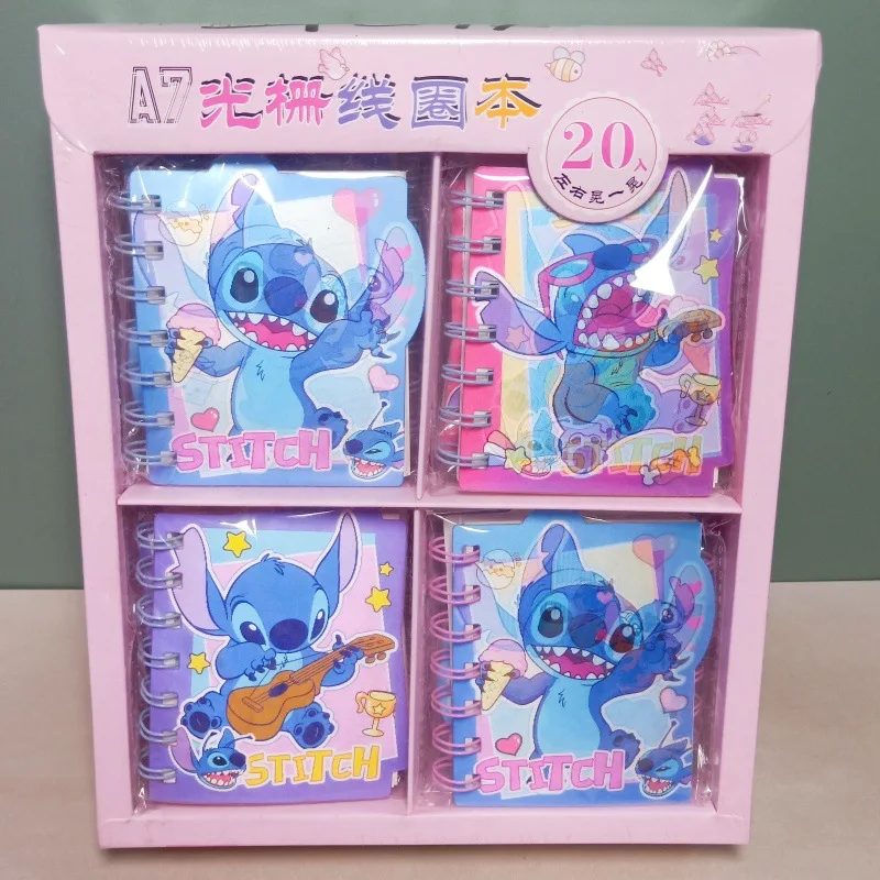 4/20pcs Disney Stitch Grating Coil Book Cartoon Lilo 3d Transformation Notebook Student Life Notes Stationery Gift