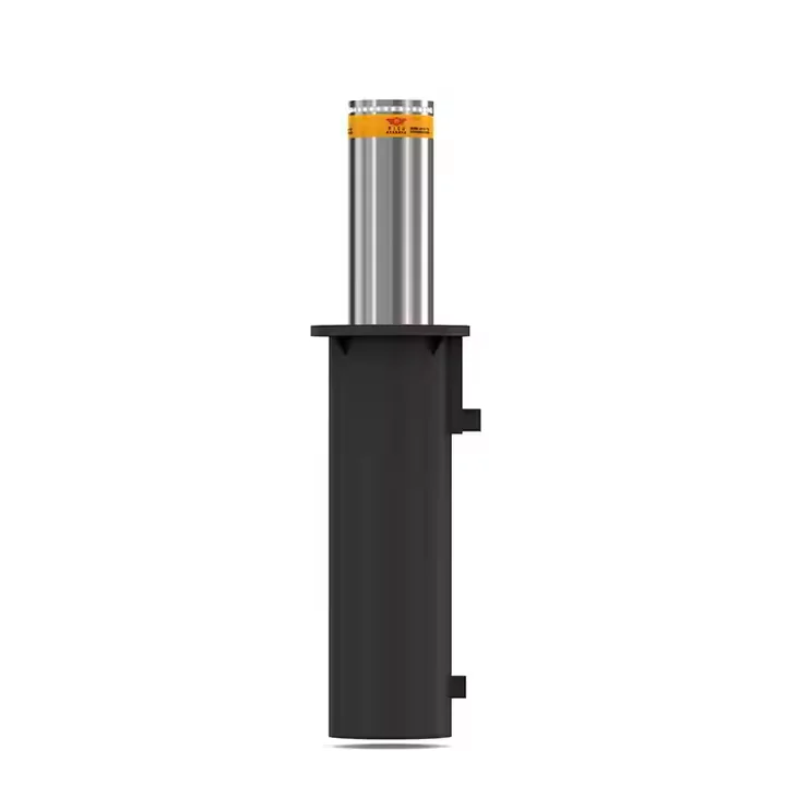 Construction Bollard Road Traffic Lighting Safety Bollard 304 Stainless Steel Automatic Hydraulic Rising Bollard