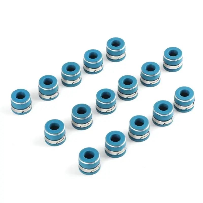 Valve Stem Seal Kit 16Pcs Viton For GM SBC BBC BBF SBF V8 Engine Oil Seal Replacement Parts