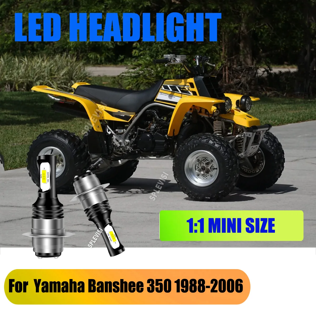 

2x H6 H6M P15D LED Headlights-2025 Version Wireless Lights Easy Installation Fit For Yamaha Banshee 350 1988 1989 1990 1991-2006