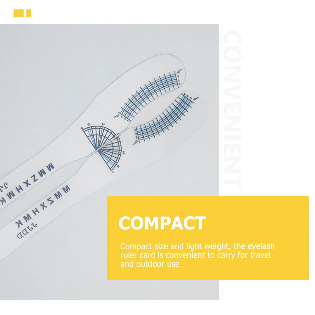 

10Pcs Eyelash Ruler Lash Measuring Tool Accurate Length Curling Degree Measuring Tool for Eyelash Extensions and Crafting