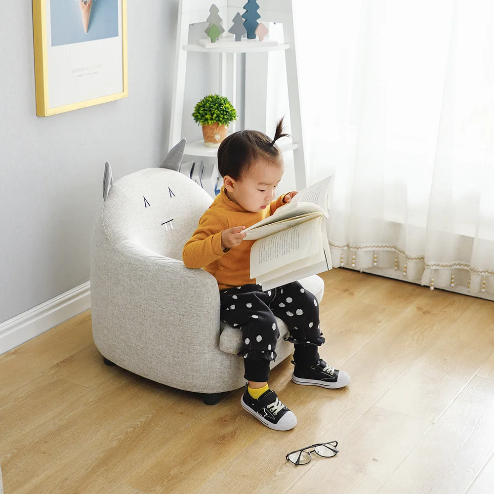 Canapé pour enfants, petit tabouret, mignon, design de dessin animé, meubles de maison