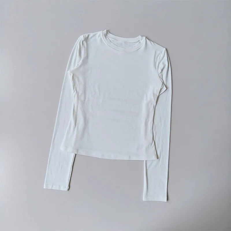 Damen-Langarm-Yoga-T-Shirt, schnelltrocknendes Sport-Top, Workout-T-Shirt, Laufshirt, sexy Bauchfreies Fitness-Gym-Shirt, Sportbekleidung – Detail 5