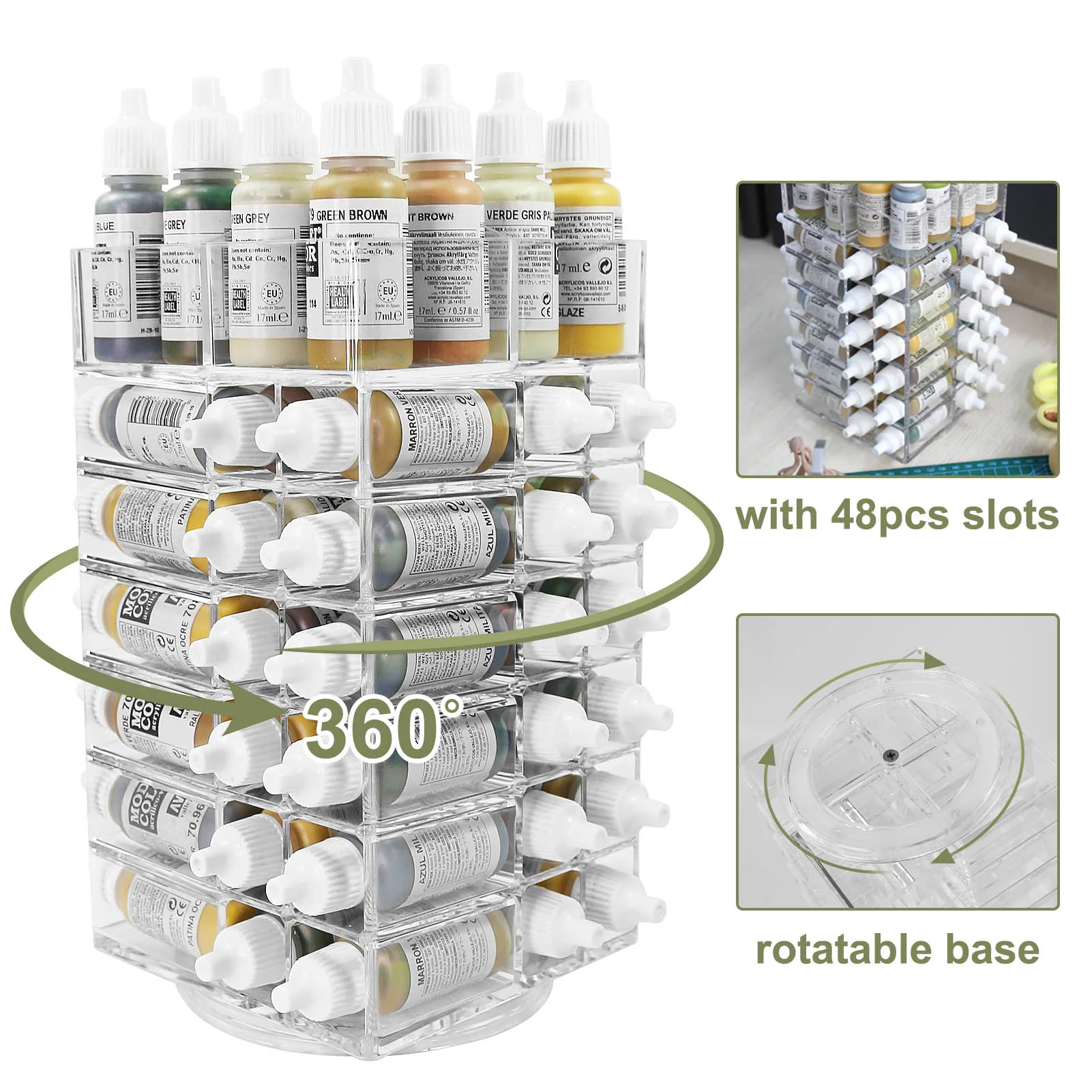 Evemodel 1 st Model Verf Organisator Pigment Fles Spinning Rack Standhouder Pigmenten Plank SN02