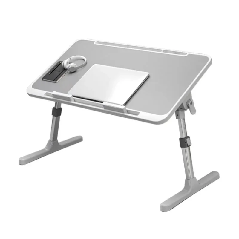 Tragbarer, neigbarer Laptoptisch, Höhen- und Winkelverstellung für Bett, Sofa, Fensterbank, ergonomisches Design, 2 Barrieren, faltbares Design