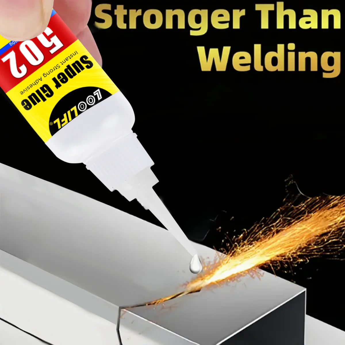 LOOLIFL 502 Glue 20g, Instant Strong Adhesive,High Strength,  Universal Super Glue for Metal, Plastic, Leather, Wood, Ceramics,