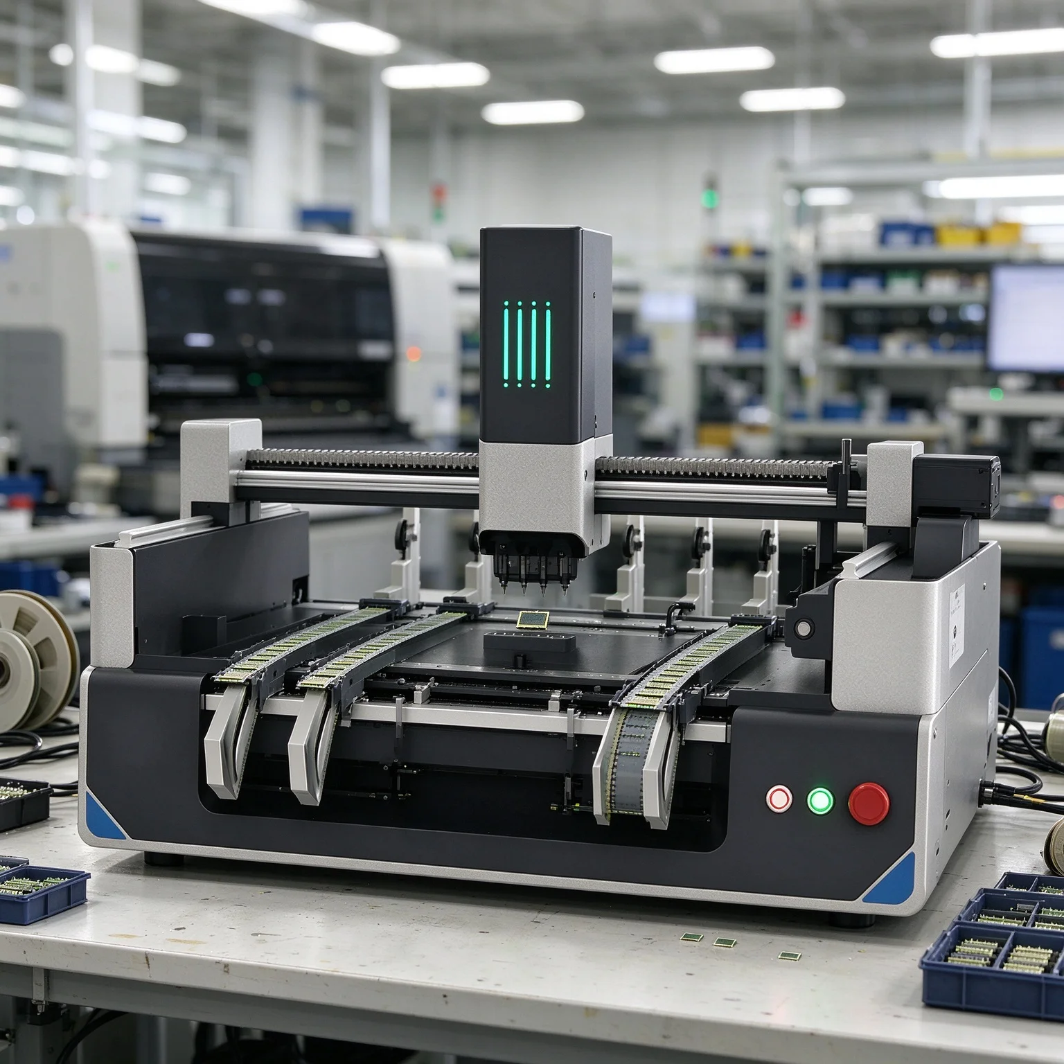 LY K4 MAX 4-Heads Nozzles Dual Vision Camera System High Speed Accuracy Mini Automatic SMT Pick And Place Machine