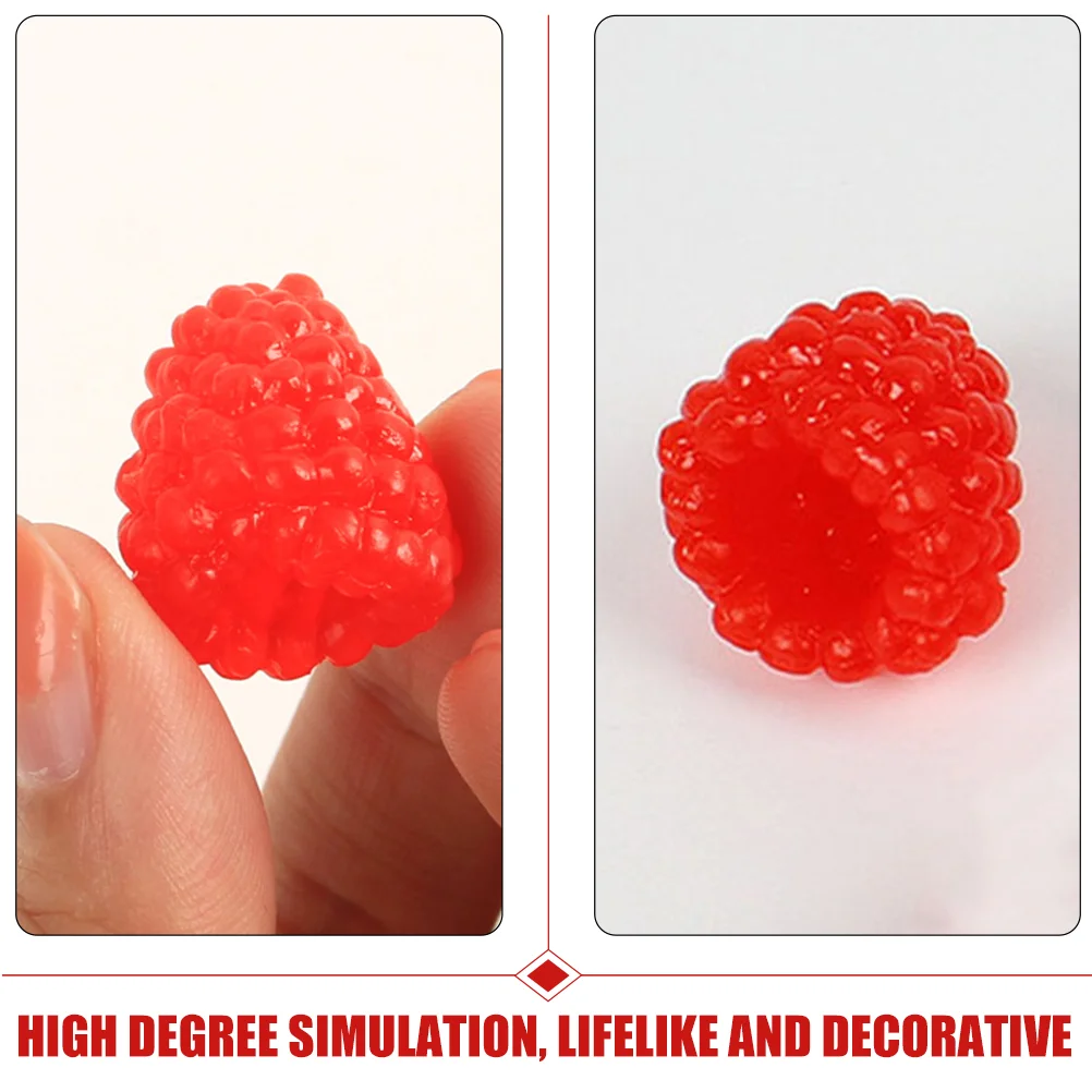 16 Pcs Fruit Simulation Model Fake Raspberry Decorative Decorations Artificial Red False Child