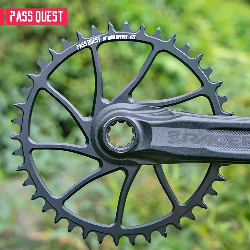 PASS QUEST RACEFACE 0mm Offset Crank Special Positive Negative Width Narrow Tooth Sprocket Mountain Bike Sprocket Race