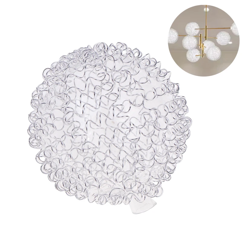 G4 Wire Light Shade 10mm Opening Fitter Globe Aluminum Wire Glass Ball Lamp Shade Replacement For G4 Ceiling Lamp Desk Lighting