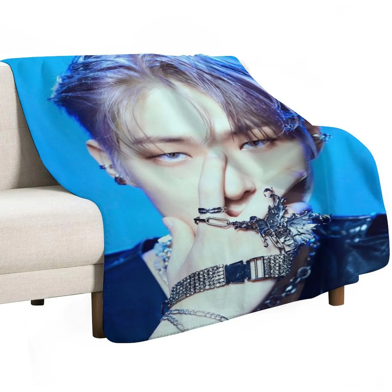 Mingi ATEEZ Deja Vu Throw Blanket bed plaid For Decorative Sofa Hair Large Shaggy manga Blankets
