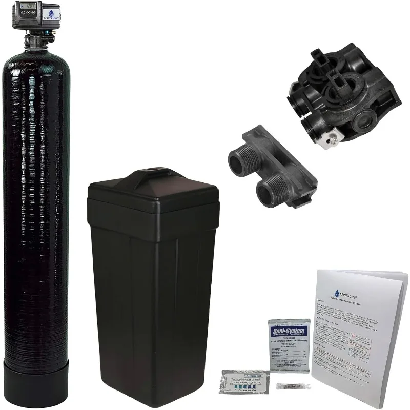 Pentair 5600sxt-48k AFW Filters water softener with AFW Install kit Fleck 48,000 Grain of Upgraded HIGH Capacity 10% Resin