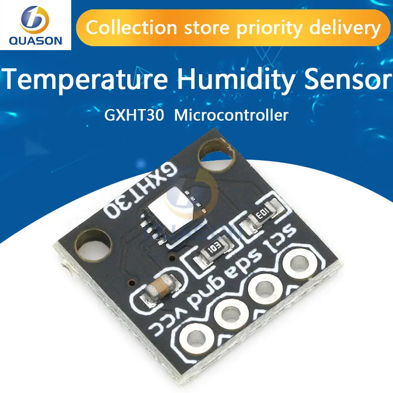 GXHT30 Temperature Humidity Sensor Module Microcontroller IIC I2C Breakout Weather Compliant Compatible SHT31 SHT30 For Arduino