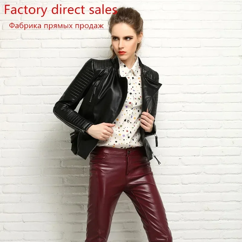 Natural Sheepskin Coat Women's Jacket Female Genuine Leather Jacket Women Short Slim Jackets Outerwear Jaqueta Feminina Couro