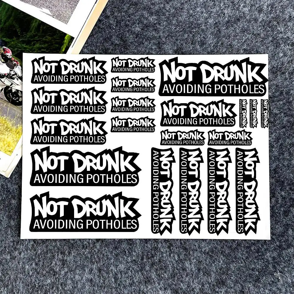 Not Drunk Decal Set High Quality Printed And Cut Stickers Motorcycle Sticker
