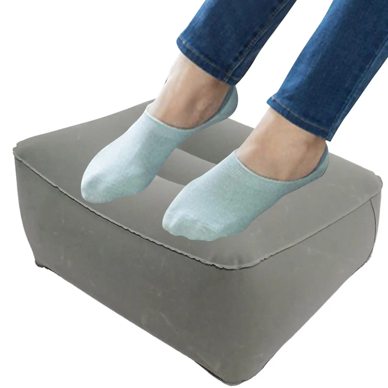Inflatable Under Desk Foot Rest Foot Rest Foot Rest Cushion Comfortable Soft Foldable for Gaming Home Office Plane Train