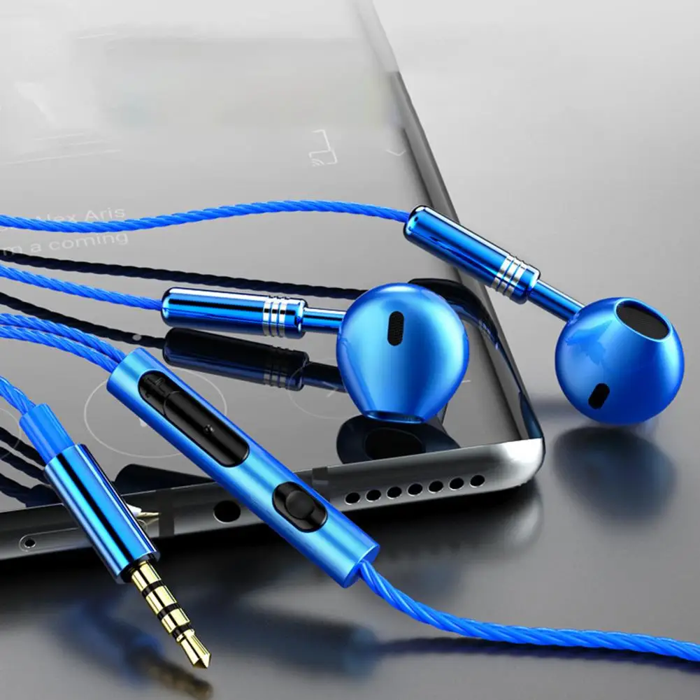 Wired Earphones Unique In-ear 3.5mm Earphones Practical Fashionable Wire Control In-ear Earbuds for Music