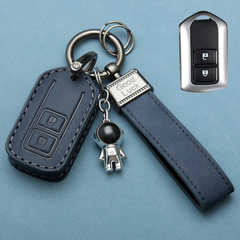 

Leather For Toyota Corolla Verso 2004 2006 2007 Prius Gen 20 Remote Smart Car Key Cover Protective Holder Keychain Accessorie