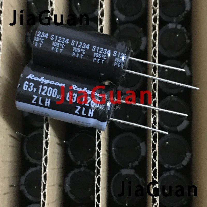 

20PCS NEW RUBYCON ZLH 63V1200UF 16x31.5mm 105 degrees 1200UF/63V high frequency low resistance and long life zlh 1200UF 63V