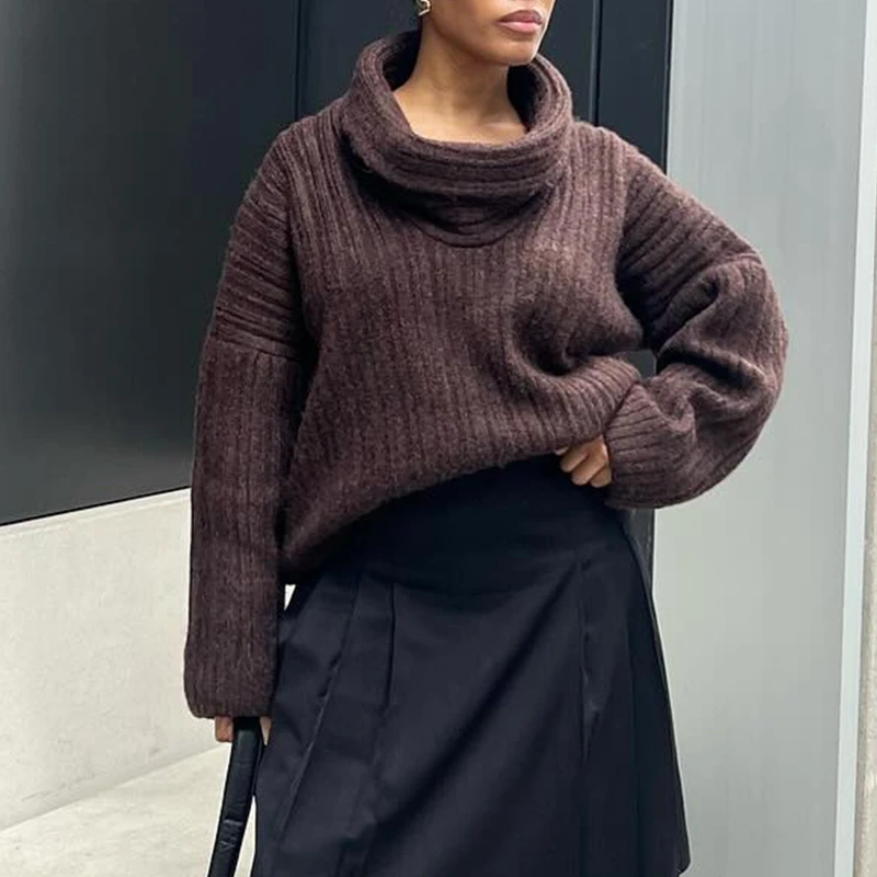 

Women Off The Shoulder Sweater Oversized Long Sleeve Pullover Tops Ribbed Knit Jumpers Y2k Loose Fit Knitwear Fall Streetwear