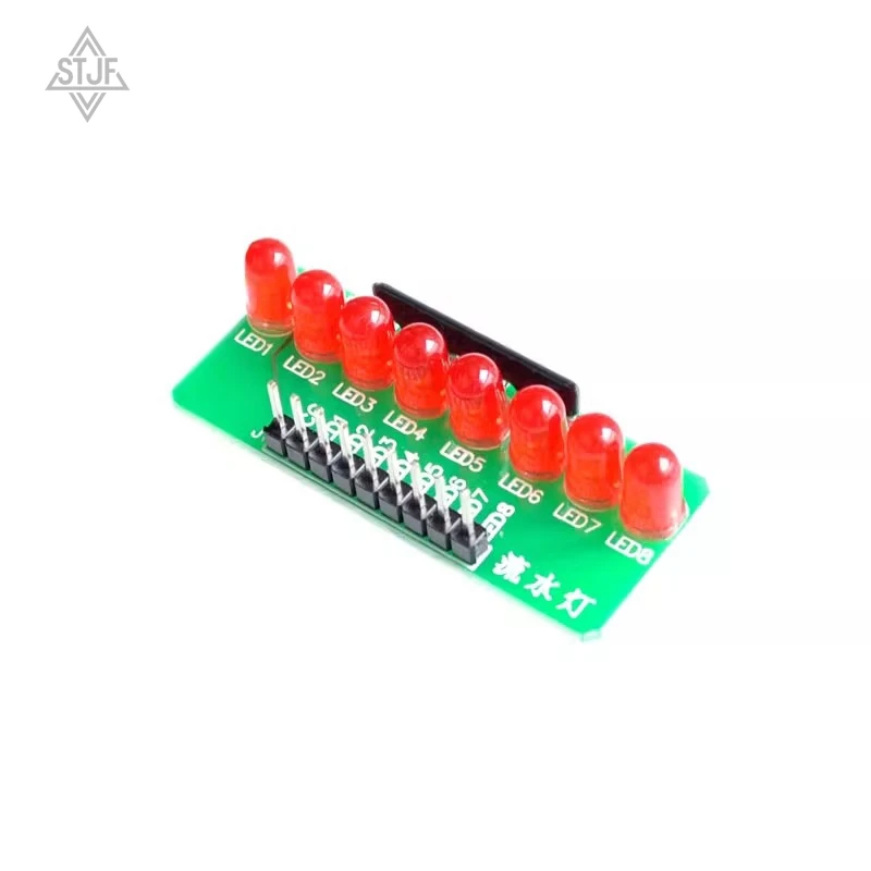 STJF 8-Way Running Water Light Horse Race Lamp 5MM LED Module MCU Modules For Arduino Smart Car Accessories
