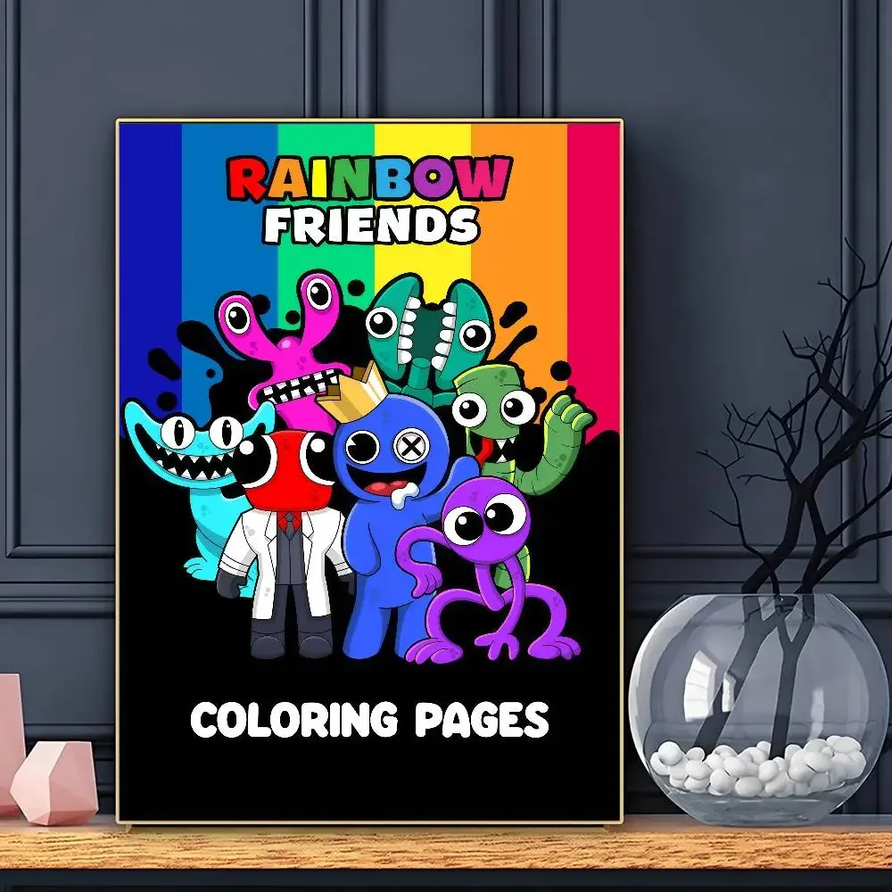 1pc R-Rainbow Friends Poster HD Sticky Wall Art Printing Waterproof Home Living Bed Room Bar Aesthetic Decor