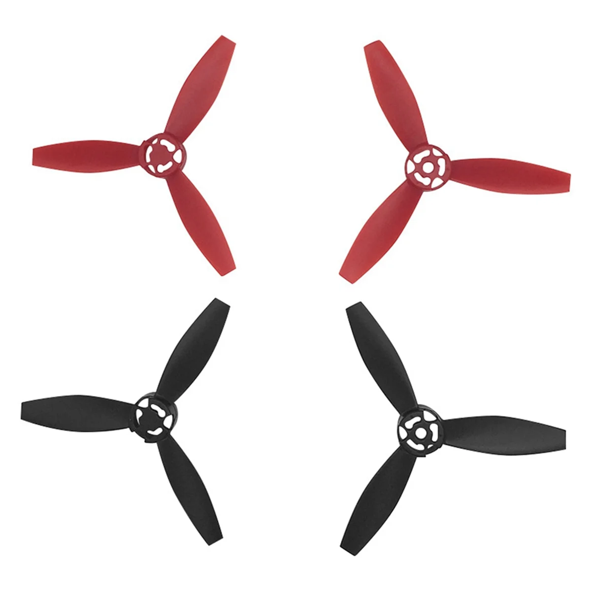 4PCS Suitable for Parrot Bebop 2 Drone Propeller Blades Drone Accessories Black+Red