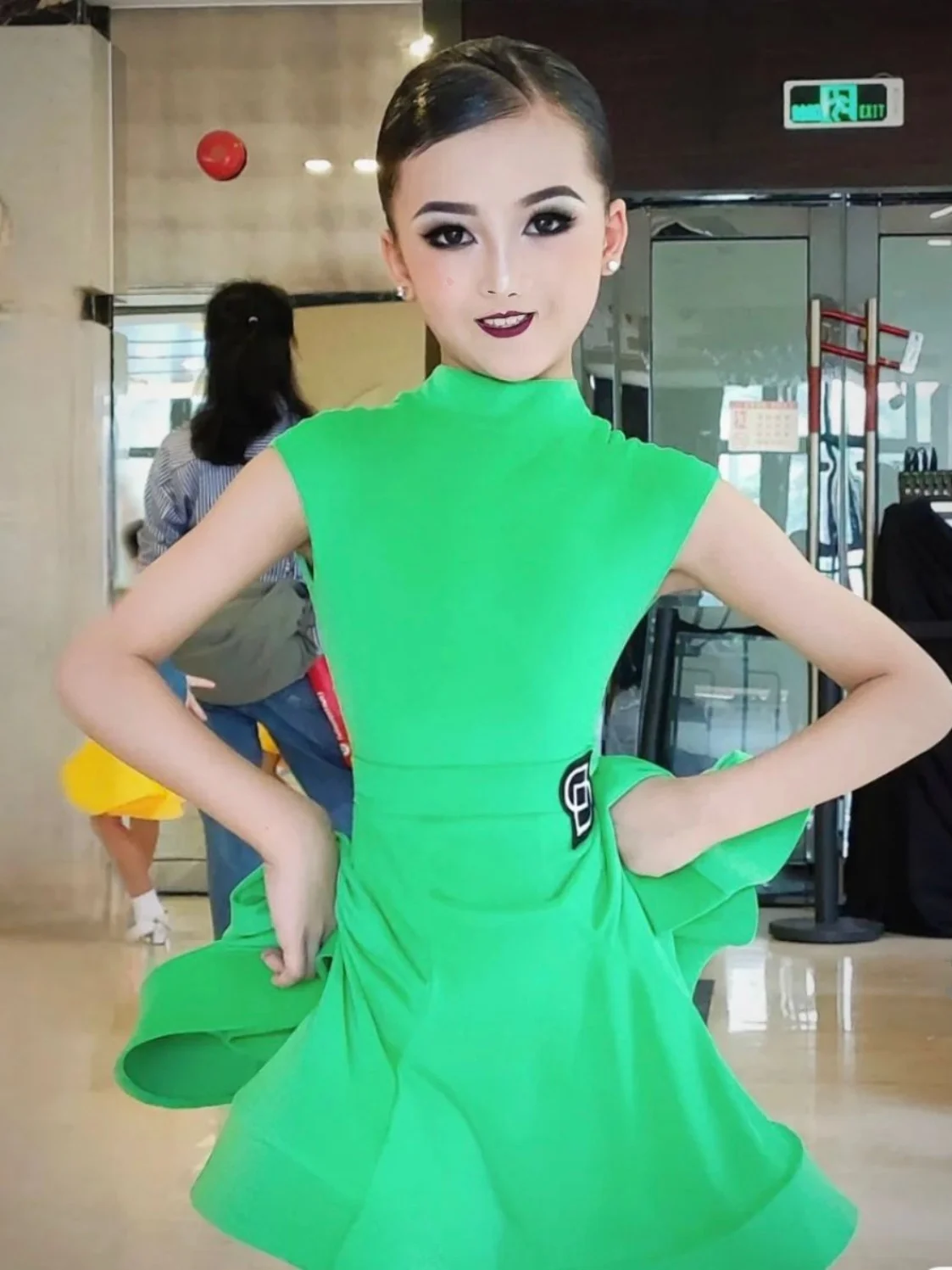 

Latin dance girls' summer new professional competition regulations competition clothes children's performances practice