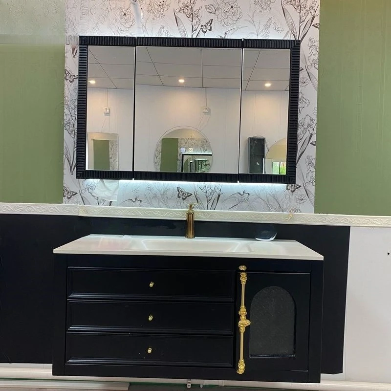 

French bathroom cabinet oak combination washbasin retro bathroom cabinet wash basin cabinet toilet washbasin integrated