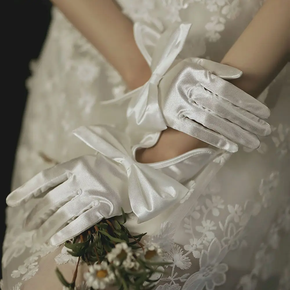 1 Pair New Fashion Party Dress Evening Prom Decor Bridal Gown Mittens Lace Gloves Wedding Bridal Gloves Cycling Driving Mittens
