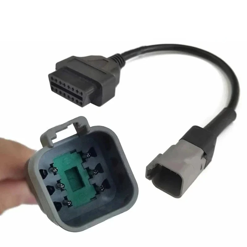 Suitable for Bombardier BRP 6Pin MOTO ATV UTV Motorcycle Connection Line 6Pin Male To 16pin Female OBD2 Diagnostic Adapter Cable