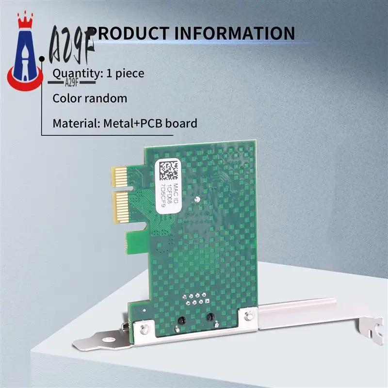 

A29F-I225-V Network Card, Pci-E I225 2.5G Ethernet Server Network Card For Desktop Computers
