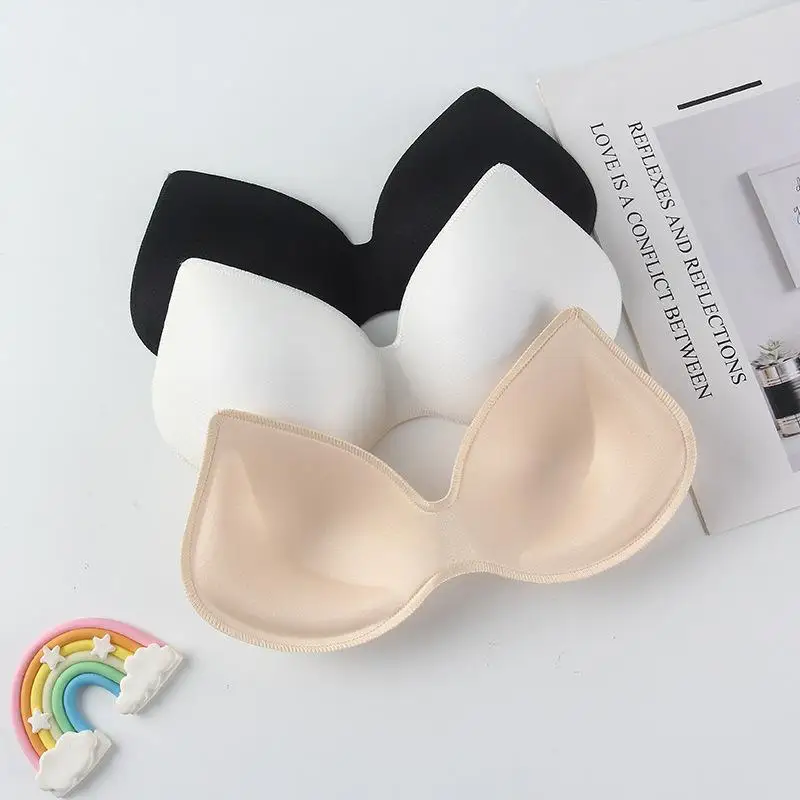Push Up Removable Bra Pads 2 Pieces Soft Sponge Inserts for Swimsuits Sports Bra Quick Dry Comfortable Fit
