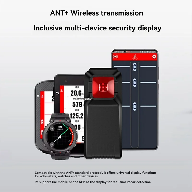 

A69Z велосипедный радар задний фонарь водостойкая лампа датчика тормоза велосипедный датчик заднего вида для езды на велосипеде велокомпьютер