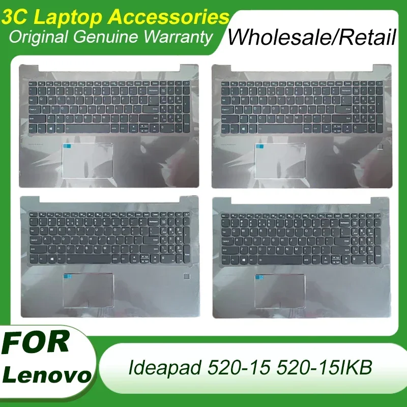 

New US Keyboard For Lenovo Ideapad 520-15 520-15IKB Laptop Palmrest Upper Cover with Backlight Keyboard Top Case Brown Grey