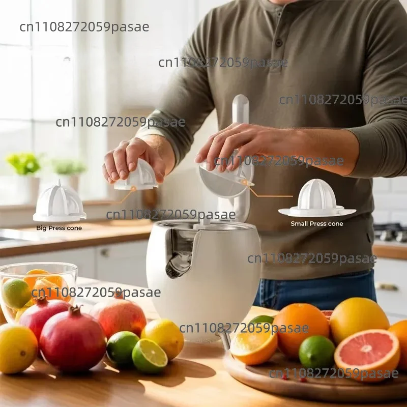850W citrus juicer with two juicing cones, silent electric orange juicer